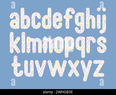 Raccolta versatile di lettere alfabetiche armoniche per vari usi Illustrazione Vettoriale