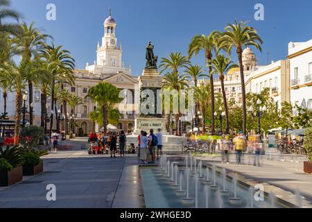 Piazza San Juan de Dios a Cadice Foto Stock