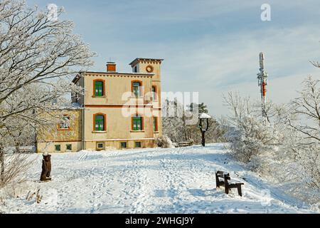 Horsel casa di montagna in inverno Foto Stock