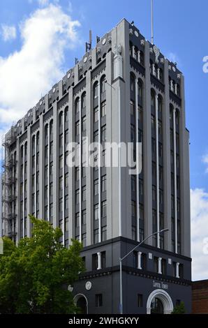 Storico grattacielo nel centro di salem, la capitale dell'Oregon Foto Stock