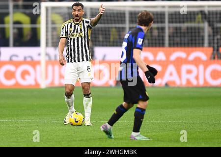 Danilo (Juventus) controlla la palla durante la partita di serie A tra FC internazione e Juventus, allo stadio San Siro, il 4 febbraio 2024 Foto Stock