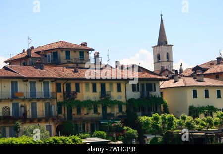 L'Isola dei pescatori sul Lago maggiore, Italia Foto Stock