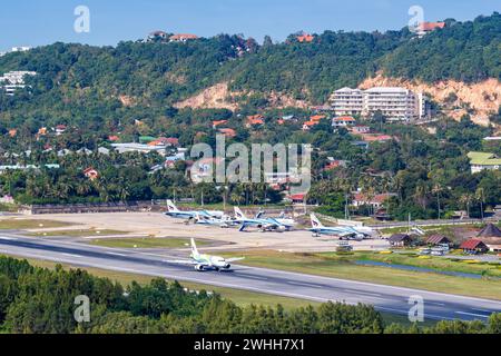 Ko Samui, Thailandia - 11 febbraio 2023: Bangkok Air Aircraft presso l'aeroporto Koh Samui (USM) in Thailandia. Foto Stock