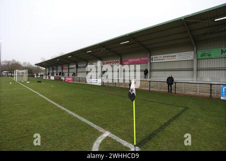 Una visione generale del terreno prima della partita della Vanarama National League North tra Darlington e Alfreton Town a Blackwell Meadows, Darlington, sabato 10 febbraio 2024. (Foto: Robert Smith | mi News) crediti: MI News & Sport /Alamy Live News Foto Stock