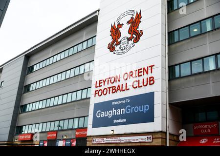 Vista generale dall'esterno dello Stadio Gaughan Group del Leyton Orient Brisbane Road prima della partita di fa Cup delle donne tra il Tottenham Hotspur e il Charlton Athletic al Gaughan Group Stadium Brisbane Road a Londra, Inghilterra. (Liam Asman/SPP) credito: SPP Sport Press Photo. /Alamy Live News Foto Stock