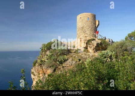 Torre de es Verger (s.XVI).Banyalbufar.Tramuntana.Mallorca.Baleares.EspaÃ±a.. Foto Stock