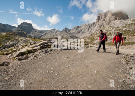 Fuente DÃ©. Parque nacional de los Picos de Europa. Cantabria, Spagna. Foto Stock