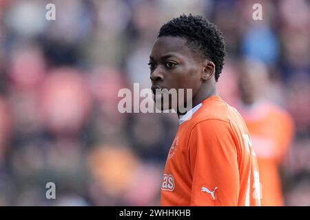 Karamoko Dembélé di Blackpool durante la partita Sky Bet League 1 Blackpool vs Oxford United a Bloomfield Road, Blackpool, Regno Unito, 10 febbraio 2024 (foto di Steve Flynn/News Images) a Blackpool, Regno Unito, il 31/8/2023. (Foto di Steve Flynn/News Images/Sipa USA) Foto Stock