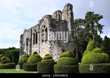 Wenlock, o Priorato di San Milburga, monastero del XII secolo a Much Wenlock, Shropshire Regno Unito settembre Foto Stock