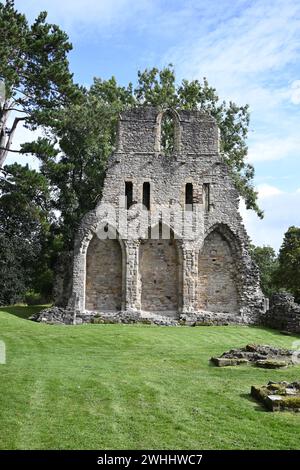 Wenlock, o Priorato di San Milburga, monastero del XII secolo a Much Wenlock, Shropshire Regno Unito settembre Foto Stock