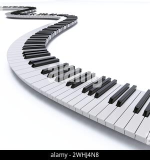 Piano tastiera WAVE 3D. Foto Stock