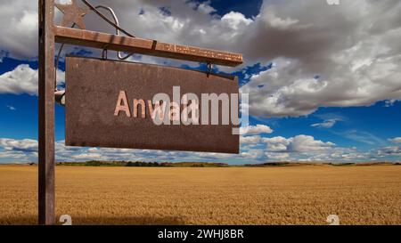 Indica la strada diretta per l'avvocato Foto Stock