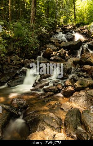 Cascata nel parco statale di Amicalola in Georgia Foto Stock