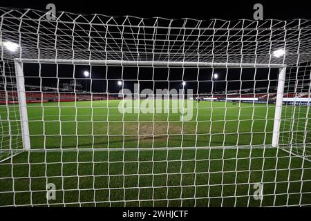 Almere, Paesi Bassi. 10 febbraio 2024. ALMERE, 10-02-2024, Yanmar Stadium, stagione 2023/2024, calcio olandese Eredivisie. Panoramica dello stadio prima della partita Almere City - AZ crediti: Pro Shots/Alamy Live News Foto Stock