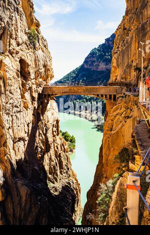 Sentiero Caminito del Rey in Andalusia Foto Stock