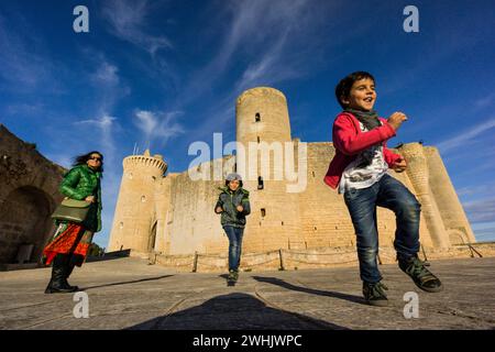 Castello di Bellver (XIV secolo) Foto Stock