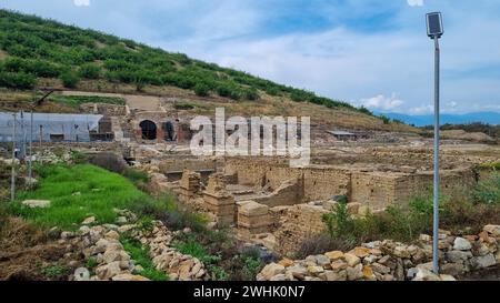 Le rovine archeologiche di Heraclea Sintica antica città in Bulgaria Foto Stock