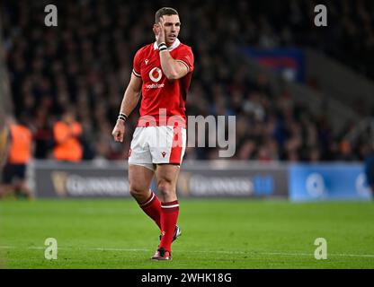 Twickenham, Regno Unito. 10 febbraio 2024. Inghilterra V Galles, Guinness 6 Nazioni. Stadio di Twickenham. Twickenham. George North (Galles) durante la partita di rugby Inghilterra V Galles nella Guinness 6 Nations. Crediti: Sport in foto/Alamy Live News Foto Stock