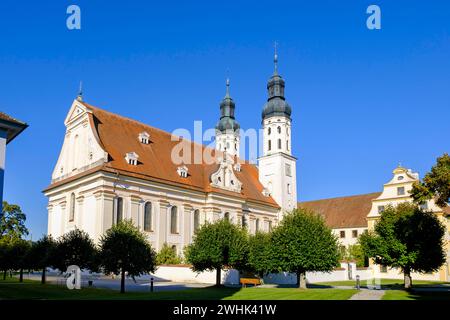 St Peter and Paul Minster, monastero di Obermarchtal, Obermarchtal, distretto di Alb-Donau, alta Svevia, Baden-Wuerttemberg, Germania Foto Stock