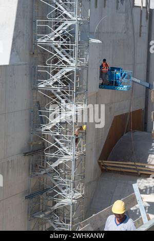 Gru della compagnia Felbermayr Foto Stock