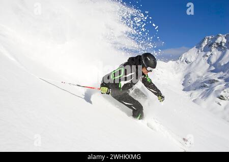 Freeride sulla neve, Salisburgo, Austria, Grossglockner, Austria Foto Stock