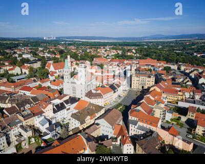 Centro storico di Zittau nell'alta Lusazia, Zittau, Sassonia, Germania Foto Stock