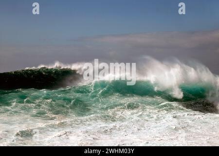 Ondeggia nel mare incalzato dalla tempesta Foto Stock