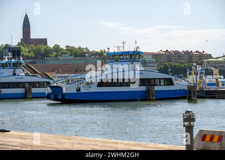 Goteborg, Svezia - 11 giugno 2022: Traghetto ibrido elettrico Eloise al porto di Goteborg. Foto Stock