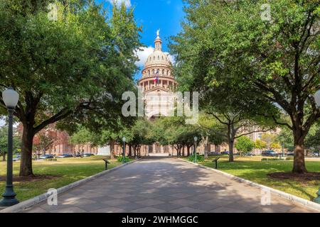 Il palazzo del governo dello stato del Texas ad Austin, Texas, Stati Uniti. Foto Stock