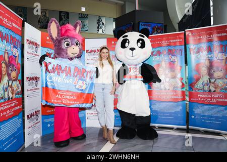 Milano, Italia. 28 gennaio 2024. Carolina Benvenga partecipa al photocall per la prima italiana di 'Carolina e Nunu alla grande Festa dello Zecchino d'Oro' presso UCI Cinemas Bicocca a Milano, Italia, il 30 gennaio 2024. (Foto di Alessandro Bremec/NurPhoto) credito: NurPhoto SRL/Alamy Live News Foto Stock