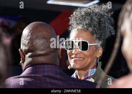 Las Vegas, Nevada, Stati Uniti. 10 febbraio 2024. Lo chef Carla Hall partecipa al Taste of the NFL al Keep Memory Alive Event Center di Las Vegas, Nevada. Christopher Trim/CSM/Alamy Live News Foto Stock