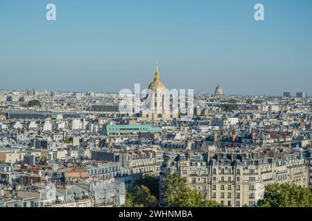 Vista aerea di Les Invalides, Parigi Foto Stock