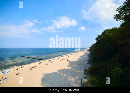 Vacanza sulla costa del mar baltico della Polonia in Rewal Foto Stock