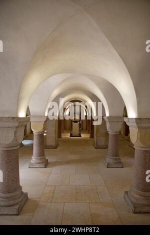 La cripta, St. Cattedrale di Maria, sito patrimonio dell'umanità dell'UNESCO, Hildesheim, Germania, Europa Foto Stock