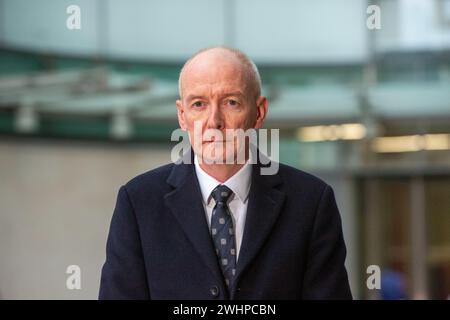 Londra, Inghilterra, Regno Unito. 11 febbraio 2024. Il coordinatore della campagna nazionale del Partito del lavoro PAT MCFADDEN è visto fuori dalla BBC mentre appare domenica con Laura Kuenssberg. (Credit Image: © Tayfun Salci/ZUMA Press Wire) SOLO PER USO EDITORIALE! Non per USO commerciale! Foto Stock