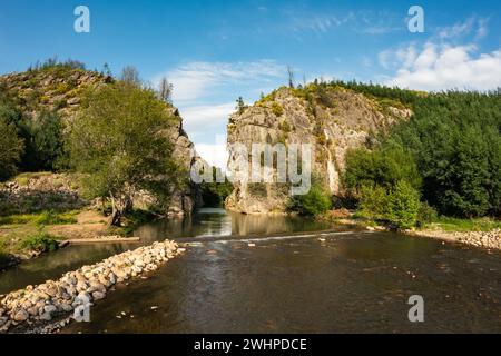 Cabril do Rio Ceira Gorge Foto Stock