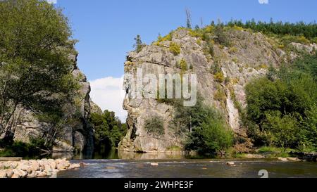 Cabril do Rio Ceira Gorge Foto Stock