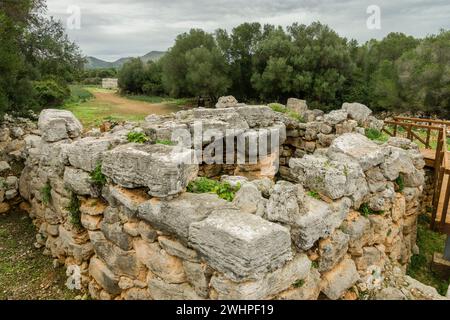 Talaiot techado.Yacimiento arqueologico de Hospitalet Vell. 1000-900 antes de Jesucristo. Maiorca Foto Stock