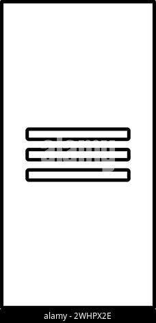 Armadio in metallo scatola armadietto in acciaio contorno icona colore nero immagine vettoriale sottile stile piatto semplice Illustrazione Vettoriale