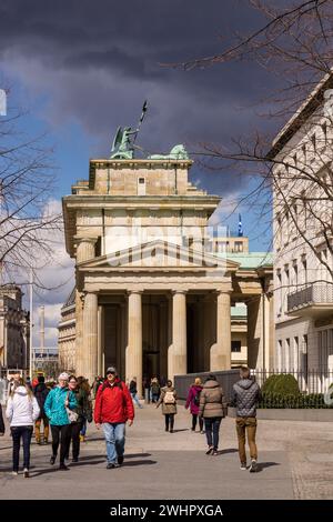 La puerta de Brandenburgo Foto Stock