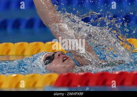 Doha, QAT. 11 febbraio 2024. In azione durante i Campionati mondiali di nuoto Doha 2024 - sport- nuoto -Doha (Qatar) 11 febbraio 2024 (foto di Gian Mattia D'Alberto/LaPresse) credito: LaPresse/Alamy Live News Foto Stock