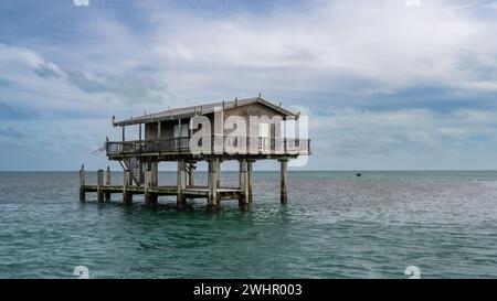 Hicks House, Stiltsville, Biscayne Bay, Biscayne National Park, Florida Foto Stock