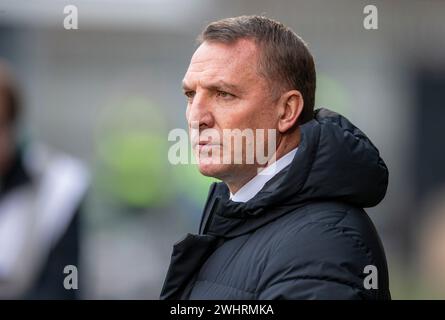 Paisley, Regno Unito. 11 febbraio 2024; St Mirren Park, Paisley, Renfrewshire, Scozia, Scottish Cup Football, St Mirren contro Celtic; allenatore del Celtic Brendan Rodgers credito: Action Plus Sports Images/Alamy Live News Foto Stock