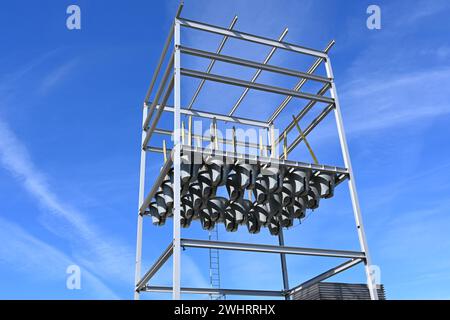 CULVER CITY, CALIFORNIA - 28 GENNAIO 2024: La Cactus Tower adiacente al Chow ora quartier generale a Hayden Tract. Foto Stock