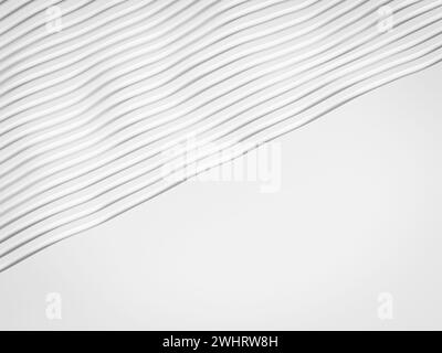 Sfondo moderno bianco astratto con linee ondulate. Foto Stock