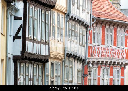 Case a graticcio in una città vecchia in Germania Foto Stock