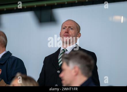 Paisley, Regno Unito. 11 febbraio 2024; St Mirren Park, Paisley, Renfrewshire, Scozia, Scottish Cup Football, St Mirren contro Celtic; il CEO del Celtic Michael Nicholson nello stand Credit: Action Plus Sports Images/Alamy Live News Foto Stock