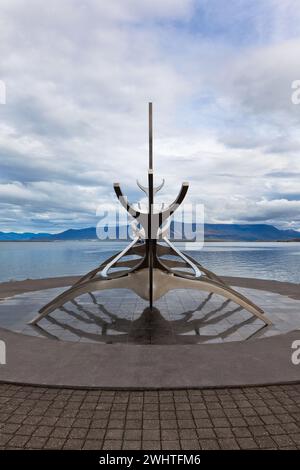 Monumento Solfar a Reykjavik, Islanda Foto Stock