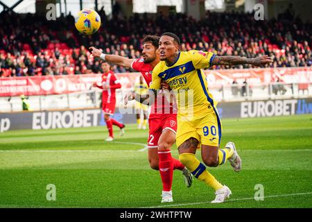 Monza, Italia - 11 febbraio 2024, Michael Folorunsho (Hellas Verona FC) durante il campionato italiano di serie A tra AC Monza e Hellas Verona l'11 febbraio 2024 allo stadio U-Power di Monza, Italia - Credit: Luca Rossini/e-Mage/Alamy Live News Foto Stock