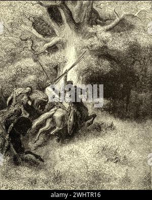 La Bibbia - la morte di Assalonne di Gustave Dorè Foto Stock